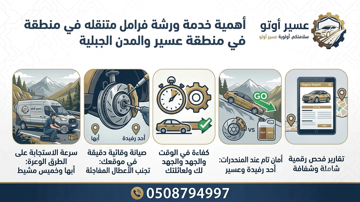 مميزات ورشة فرامل متنقلة في عسير